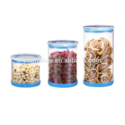 China Hot Selling Chinese Traditional Wholesale Price Cooking Honey Candy Empty Cookie Food Glass Jar With Jar for sale