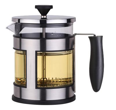 China Viable French Food Grade Pyrex Glass Tea And Chest Plunger Press Coffee Pot With Stainless Steel Infuser for sale