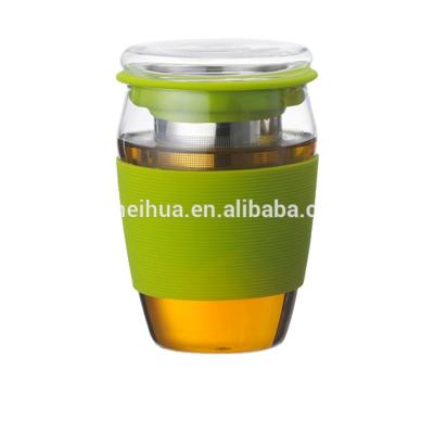 China Sustainable Hot Selling Tea Safe Glass Fashion Double Cup Healthy Glass Mug for sale