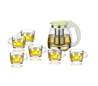 China Viable Competitive Price Good Selling Heat Resistant Glass Tea And Coffee Set for sale