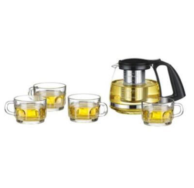 China Viable Good Wholesale Prices Heat Resistant Glass Teapot Coffee Pot Glass Mugs Set for sale