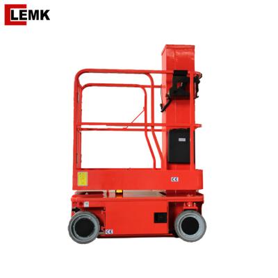 China Industrial tube-in-tube telescoping steel mast and platform work platform lift awp overhead working ac and dc for sale