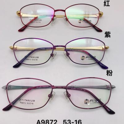 China 2020 Popular New Girl Titanium Frames A9872 Wear Model for sale