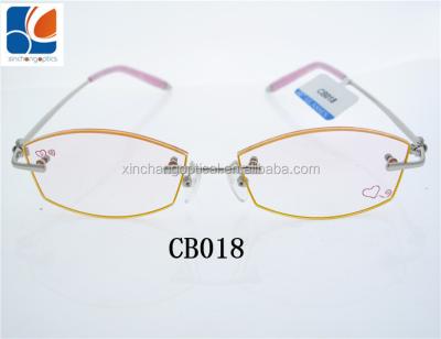 China Wear 2017 new women's style color edge models rimless optical glasses frames CB018 for sale