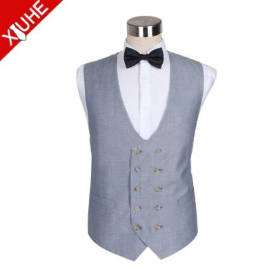 China Plus Size Men Fashion Casual Cotton Double Breasted Vest for sale