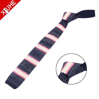 China Yarn Dyed Shaoxing Shengzhou High Grade Fashion Design Custom Striped Mens 100% Polyester Knitted Tie for sale