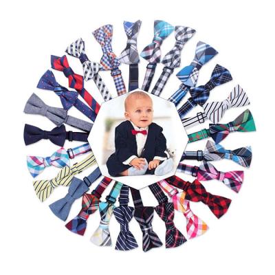 China Wholesale Adorable Cotton Bow Tie Checked Infant Boys Bow Ties For Kids Baby Bow Tie Children for sale