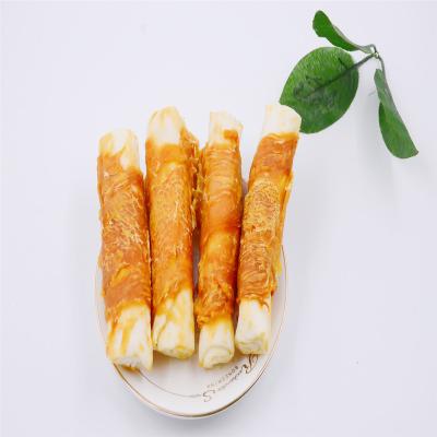 China 100% Natural Viable Pet Food Dog Snacks Supplier Pet Treats Dog Chews Chicken Rawhide Bar Bone for sale