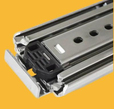 China Modern 500 lb Heavy Duty 220kg Load Bearing Rail Slides with Lock Full Extension Ball Bearing Mount Drawer Bottom Runners for sale