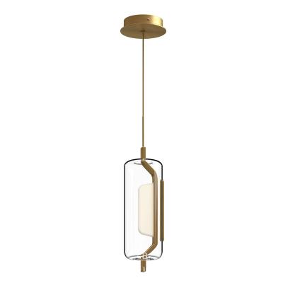 China Modern Minimalist Modern Glass Light Indoor Hotel Office Light Restaurant Tube LED Designer Bar Long Chandelier for sale