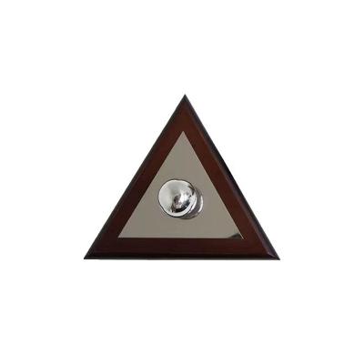 China Medieval times vintage1906S Creative designer Triangular solid wood wall hanging light Wood aisle Home hotel Villa restaurant wall light for sale