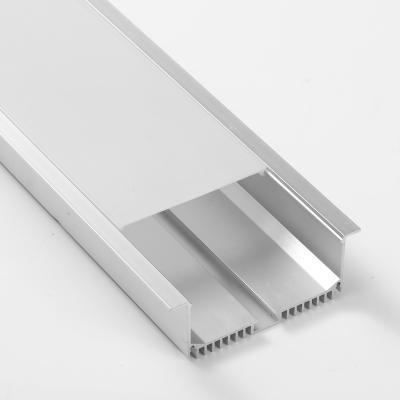 China LED Strip Light Square Led Strip Light Channel Profile Covered Frame Recessed Led Aluminum Profile for sale