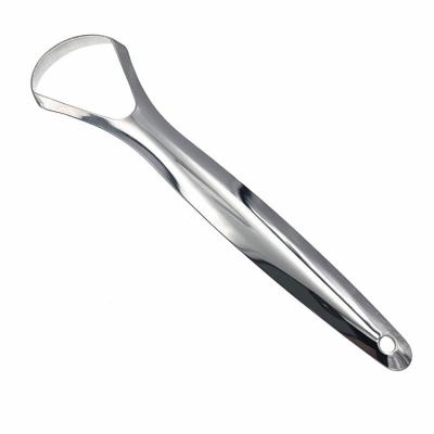 China Tongue Cleaner 2021 Oral Hygiene Tools Scolder Remover Stainless Steel Wide Shape Main Tongue Scraper for sale