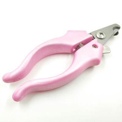 China Dogs Wholesale Cheap Pink Professional Glitter Handle Dog Nail Clippers Nail Scissors Grooming Scissors for sale