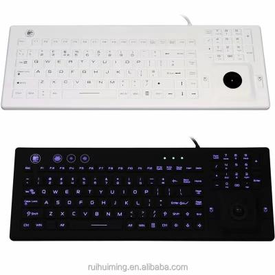 China RHM-IKB800BL Industrial Plug and Play Trackpad Trackball CNC Computer Server Part Integrated Mouse and Keyboard for sale