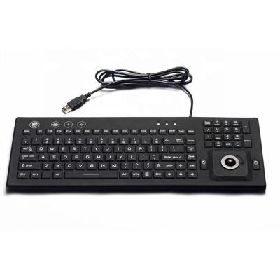 China Plug and Play LED USB Plug and Play 2.1 Wired Industrial Mouse Control Keyboard Computer Equipment Machine Washable Trackball Control Keyboard for sale