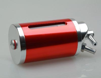 China Turbo High Quality Aluminum Billet Cylinder Oil Hook Tank Reservoir Can Breather Kit Red OEM Standard Size for sale