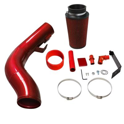 China HIGH QUALITY RED OILED COLD AIR INTAKE KITS FOR 03-07 F250 F350 6.0lL 46.5*40*36 DIESEL POWER RACING for sale