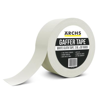 China High Quality Waterproof No Residut PSA Matt Surface Finish White Gaffer Tape for sale