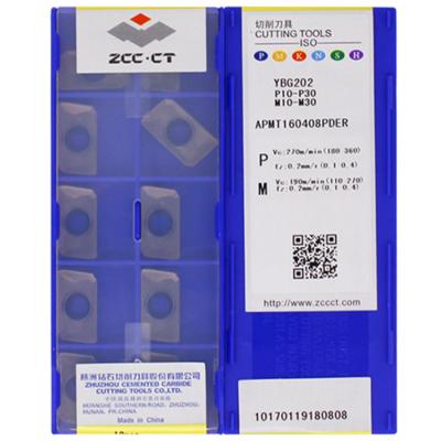 China ZCC.CT APMT160408PDER YBD152 YBG202 YBG205 YBG302 Internal External CNC Turning Carbide Inserts Milling Inserts For Steel for sale