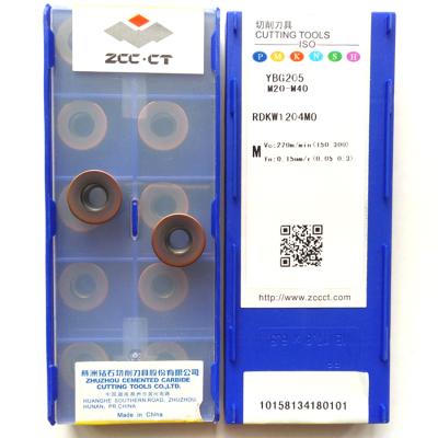 China Internal External ZCC.CT RDKW1204MO YBG202/YBG205/YBG302/YBM251 R6 CNC Carbide Turning Inserts Round Milling Inserts For Steel for sale