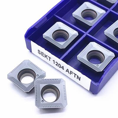 China Hign SEKT1204 AFTN LT30 Wear Resistance Milling Inserts CNC Blade Carbide Inserts Tool Milling Rotating Machining Center for sale