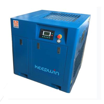 China Keepwin 1.1m3/min 8bar 10HP 7.5KW Lubricated Belt Driven Screw Compressor for sale