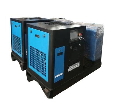 China 250L 300L Air Tank Lubricated Ambient Air Dryer 15KW Skid-Mounted Screw Compressor for sale