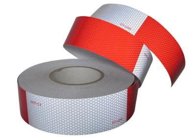 China Trailers High Intensity Reflective Conspicuity Tape / Trucks Red White Reflective Tape for sale