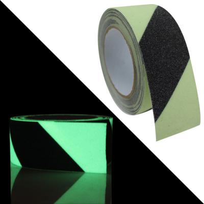 China Adhesive Black Green Glow In The Dark Non Slip Tape For Stairs Tread Step for sale