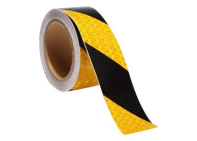 China Self Adhesive Safety Warning Conspicuity Tape Sticker Black And Yellow For Automotive for sale