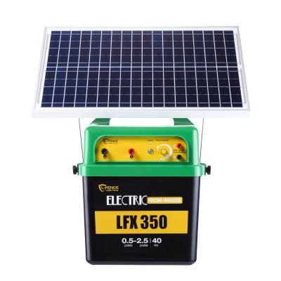 China 12V 25W Easily Assembled Electric Solar Panel Fence Energizer Fence Electric Solar Energizer For Farm for sale