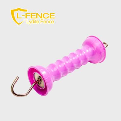 China Easily Assembled Lydite OEM Electric Fence Gate Handles Multicolor Spring Gate Handle For Farm Fencing for sale