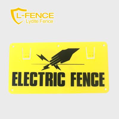 China Lydite Easily Assembled Plastic Electric Fence Warning Sign for Barrier Wire for sale