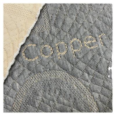 China Customizable Copper Ion Breathable Polyester Anti-bacteria Knitted Mattress Fabric For Home Textile for sale