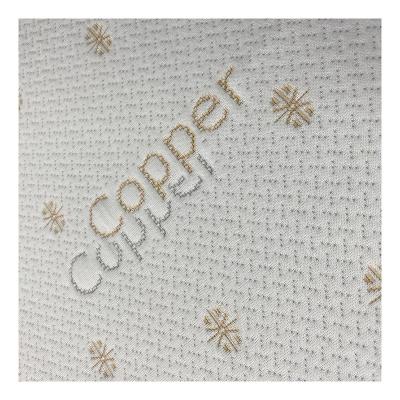 China 2022 Hot Sale Memory Anti Bacterial Feeling Copper Soft Health Knitted Jacquard Mattress Fabric for sale