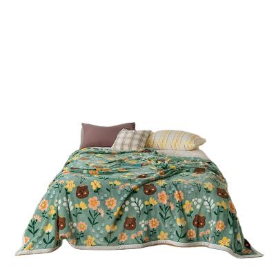 China Velvet mink cloud anti dust mite warm bedding single and double bed sheet blanket nap blanket sofa person reactive printing blanket for sale