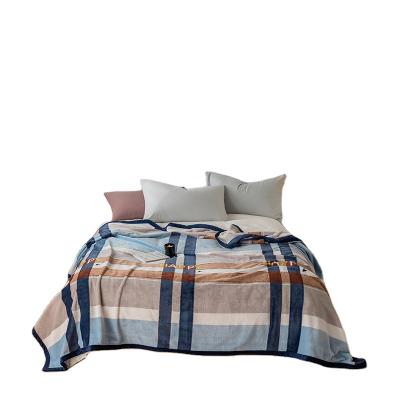 China Rest Nap Office Sofa Air Conditioning Person Anti Dust Mite Warm Casual Blanket Single And Double Blanket for sale