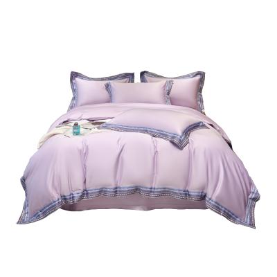 China Large quantity anti-static and long staple high-density cotton four pieces set digital mosaic 120S sheet comforter cover pillowcase for sale