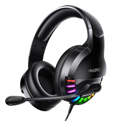 China Gamer Q2 Best High Quality PC RGB LED Waterproof USB Gaming Earphone Headset OEM Light Sport Headphones for sale