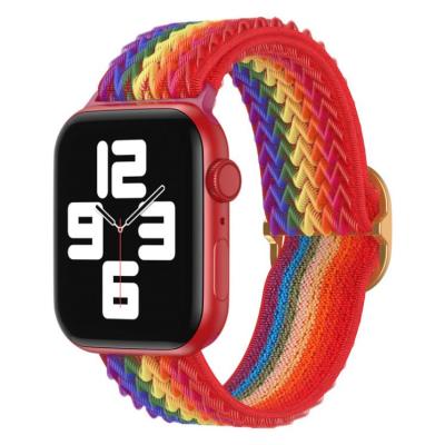 China SKYLET Flexible 2021 New Arrival Braided Solo Loop High Quality Watch Band Strap For Apple Watch 38 40 42 44 mm for sale