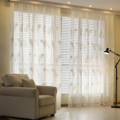 China Decoration Polyester Curtain Sheer Curtains For Living Room Manufacturer Chinese Embroidery Sheer Fabric for sale