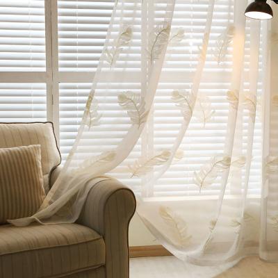 China Decoration Modern Dining Sheer Curtains For Living Room Manufacturer Chinese Embroidery Sheer Fabric for sale