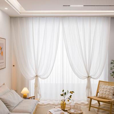 China Hot Selling Cheap Decoration Curtain Price 100% Polyester Voile Fabric For Windows Sheer Curtains for sale