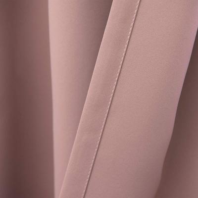 China Wholesale Modern Matte Pink Blackout Blackout Hotel Living Room Window Curtains for sale