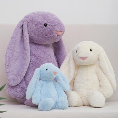 China Children Gift Kids Play Gery Bunny Stuffed Animal Toy Christmas Eared Bunny by Easter Sound Doll Loppy Rabbit Bunny Plush Toy 30cm Flower Long Ear for sale