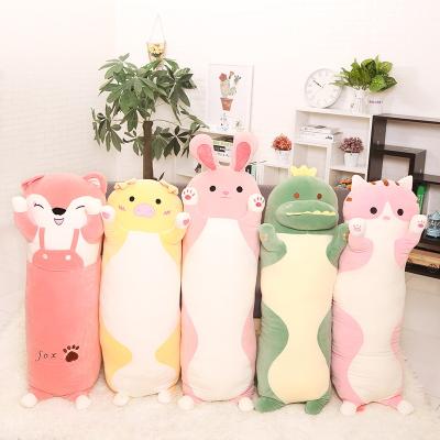 China Body Kitten Stuffed Pillow Cat Plush Toys Sleeping Long Fox Pig Dinosaur Rabbit Toy Squish Cat Plush Pillow Children Kids Gift 70cm 110cm Long Cat Doll for sale