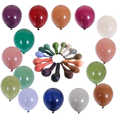 China Gift Toy 100pcs/bags 10inch Latex Balloons Retro Vintage Color Balloon For Birthday Party Decorations Kids Toys Mix Color Balloons for sale