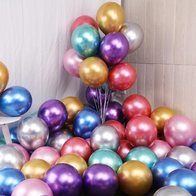 China Gift Toy 12inch 2.8g Latex Balloons Chrome Helium Balloon Party Decoration Metallic Balloons for sale