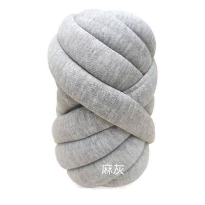 China Elastic Yarn Crochet 100% Polyester Hand Knitting Thick Baby Blanket Chunky Yarn For Custom Size 1000g for sale